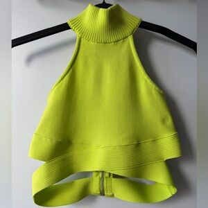 Hervé Léger Neon Lime Green Bandage Top - Size M -Luxury